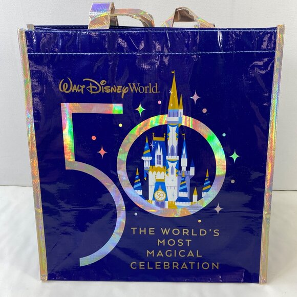 Walt Disney World 50th Anniversary Celebration Reusable Holographic Tote Bag - Picture 6 of 10